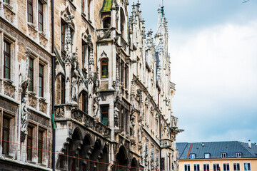 Antique building view in Old Town Munich, Germany