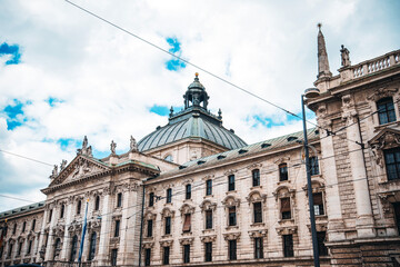 Fototapeta premium Antique building view in Old Town Munich, Germany
