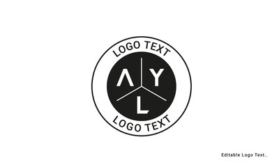 Vintage Retro AYL Letters Logo Vector Stamp	
