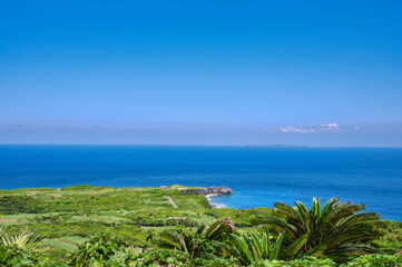 沖縄　大石林山から見る辺戸岬