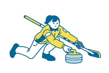 Curling player