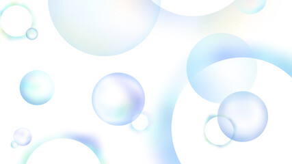 青色のしゃぼん玉（ワイド）