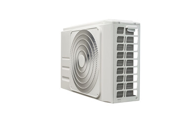 Condensing unit of air conditioning systems isolated on white with clipping path.