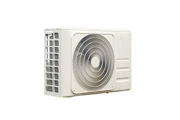 Condensing unit of air conditioning systems isolated on white with clipping path.