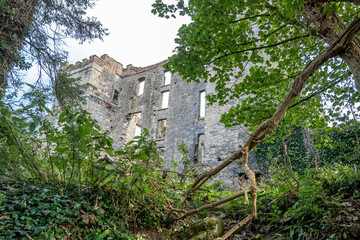 The remains of Raphoe castle in County Donegal - Ireland