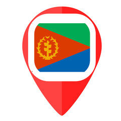 Eritrea flag pin marker pointer locator