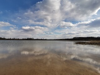 clouds over the river