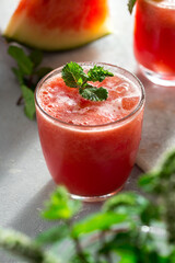 Summer watermelon cocktail with mint