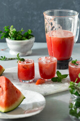 Cooking summer watermelon mojito cocktail