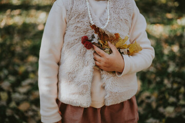 person with a bouquet of flowers