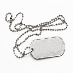 American military dog tags. badge with the name of a soldier 