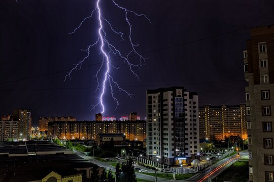 lightning in the city