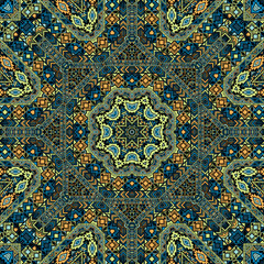 Abstract seamless pattern with geometric elements structure.