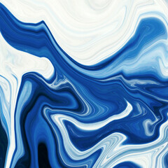 High Resolution Colorful fluid painting with marbling texture, blue color, liquid background. 3D Rendering.
