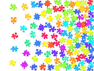 Abstract riddle jigsaw puzzle rainbow colors