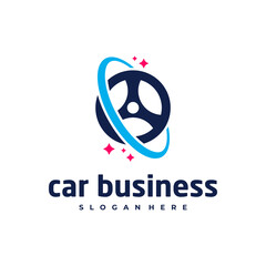 Car planet logo vector template, Creative Car logo design concepts