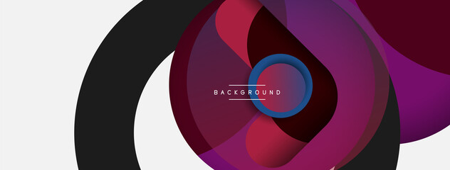 Creative geometric wallpaper. Minimal abstract background. Circles composition vector illustration for wallpaper banner background or landing page