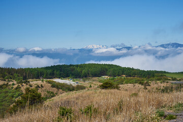 長野県　高ボッチ高原からの南アルプス
