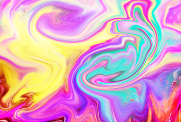 Colorful abstract liquid marble texture, fluid art. Very nice abstract colorful design swirl background Video. 3D Rendering, 4K.	
