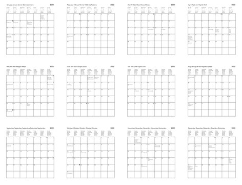 Year 2022 international calendar with holidays