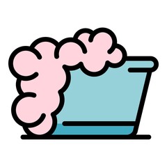 Hand wash softener icon. Outline hand wash softener vector icon color flat isolated