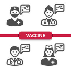 Fototapeta premium Vaccine Icons
