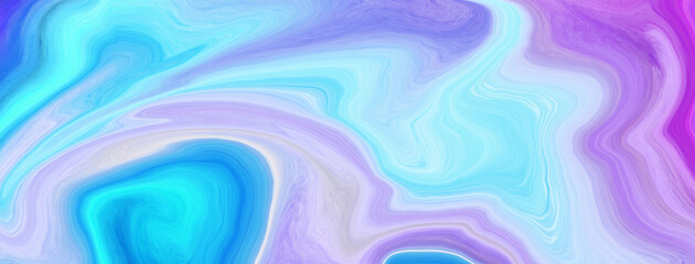 High Resolution Colorful fluid painting with marbling texture, pink and blue color, liquid background. 3D Rendering.