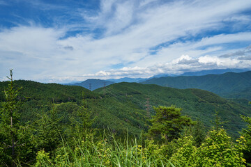 長野県上伊那郡中川村　陣馬形山からの眺め
