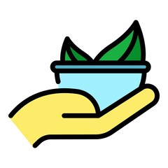 Aloe essential oils icon. Outline aloe essential oils vector icon color flat isolated