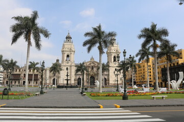 Fototapeta na wymiar Lima, Plaza de Armas, Plaza Mayor, Peru, South America