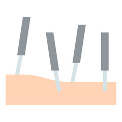 acupuncture flat icon