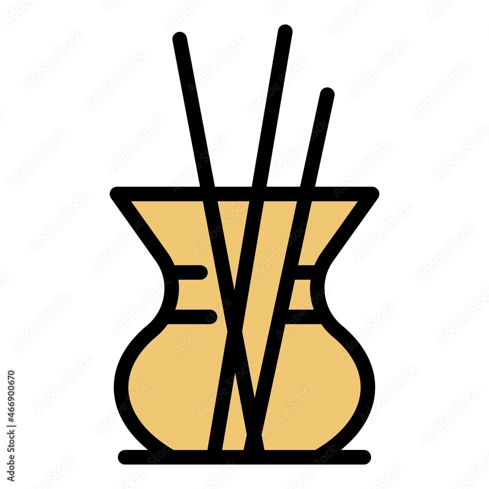 Poster diffuser icon. outline diffuser vector icon color flat isolated