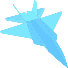 Fighter Paper Plane Vector Flat Illustrator