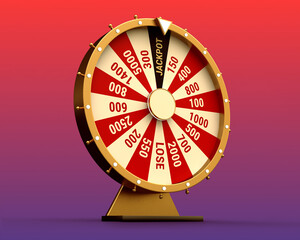 casino wheel of fortune banner 3d render 3d rendering illustration 