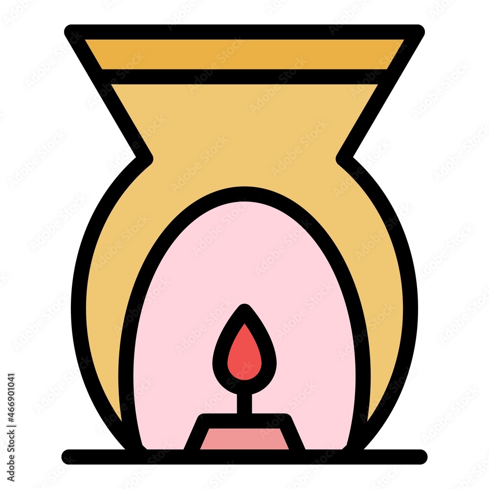 Poster oil diffuser icon. outline oil diffuser vector icon color flat isolated