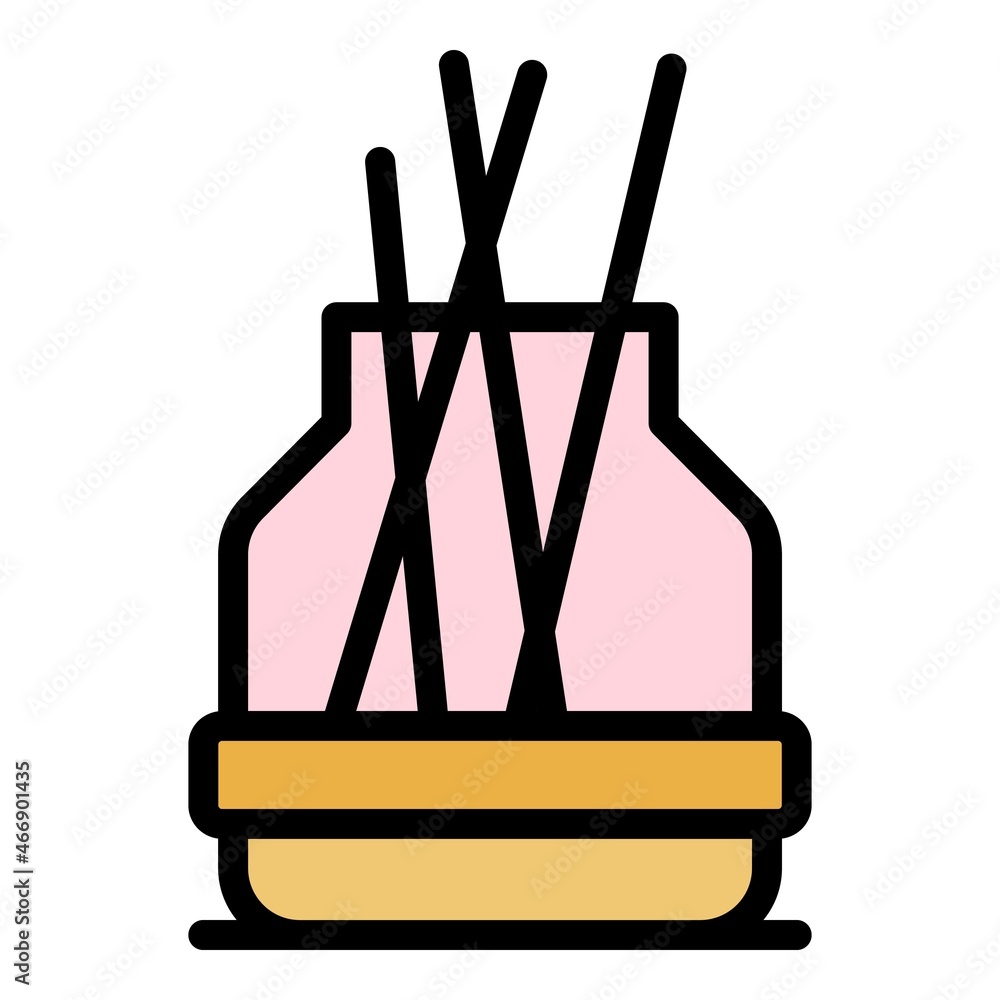 Aufkleber therapy diffuser icon. outline therapy diffuser vector icon color flat isolated