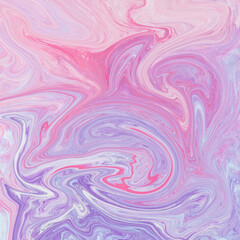 High Resolution Pink Colorful fluid painting with marbling texture, 3D Rendering. 