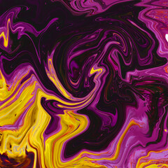 High Resolution Colorful fluid painting with marbling texture,, purple color, liquid background. 3D Rendering.