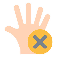 Obraz premium no touch flat icon