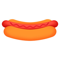 Hot dog icon, stock vector, logo isolated on white background