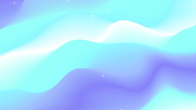 Abstract Gradient Seamless Looped Animation Background. flowing Fluid waves. Sparkles, glow gradient. Screensaver. pastel blue colors animated stock footage. live Wallpaper, Liquid beautiful Pattern