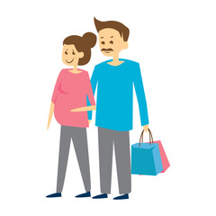 Family shopping icon vector illustration design