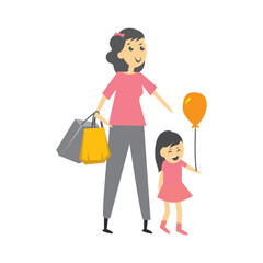 Family shopping icon vector illustration design