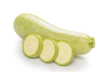 zucchini on white background