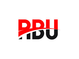 RBU Letter Initial Logo Design Vector Illustration