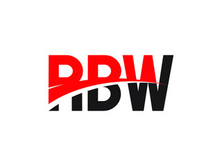 RBW Letter Initial Logo Design Vector Illustration