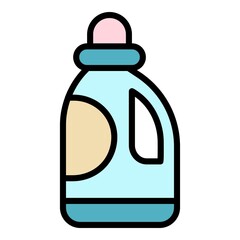 Disinfection cleaner icon. Outline disinfection cleaner vector icon color flat isolated