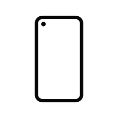 blank phone isolated on white