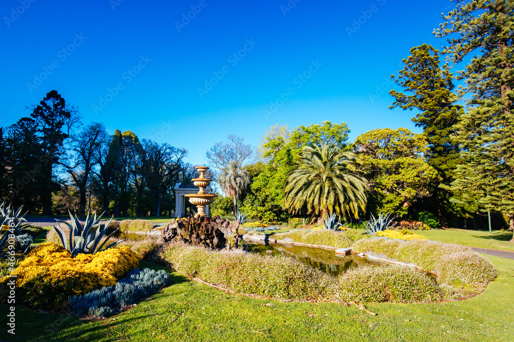 Poster fitzroy gardens in melbourne australia