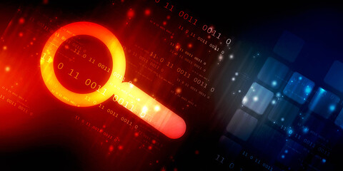 search button 2d illustration